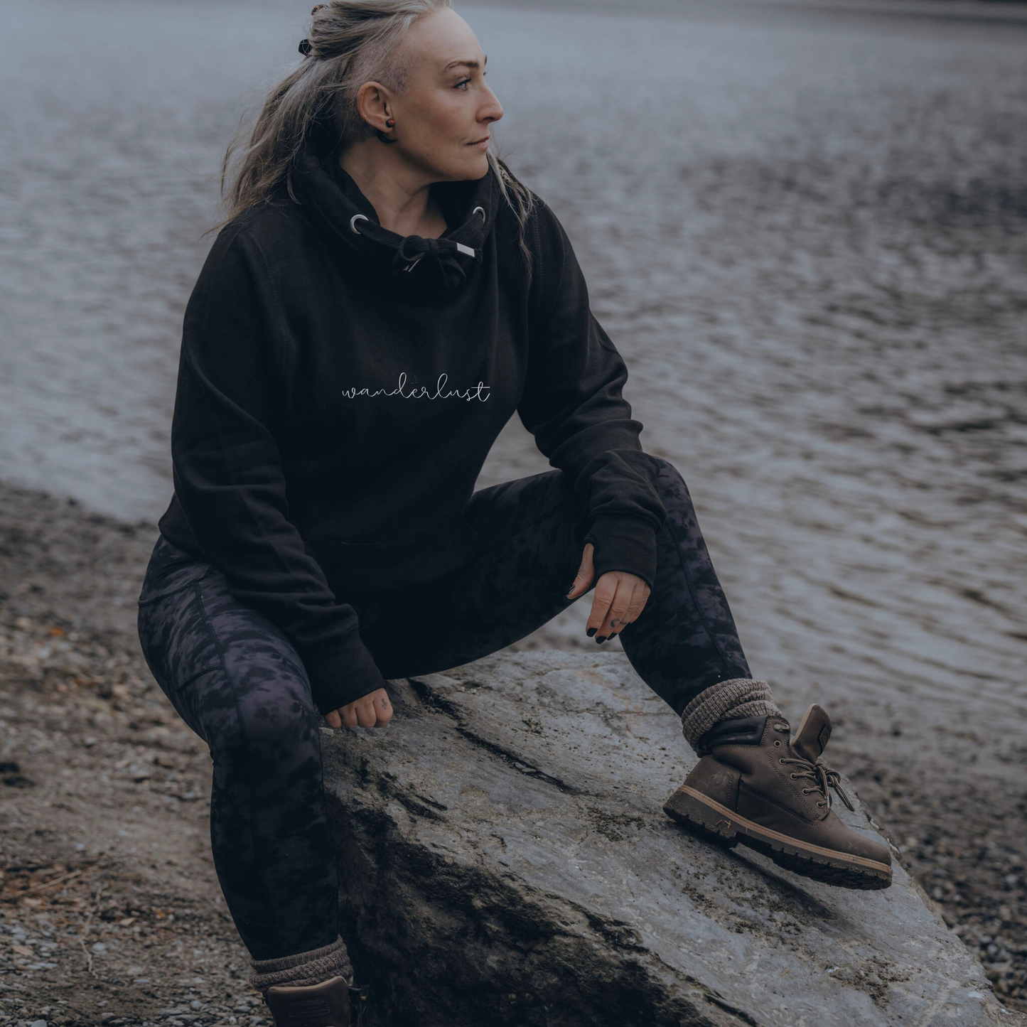 Wanderlust Cross Neck Hoodie