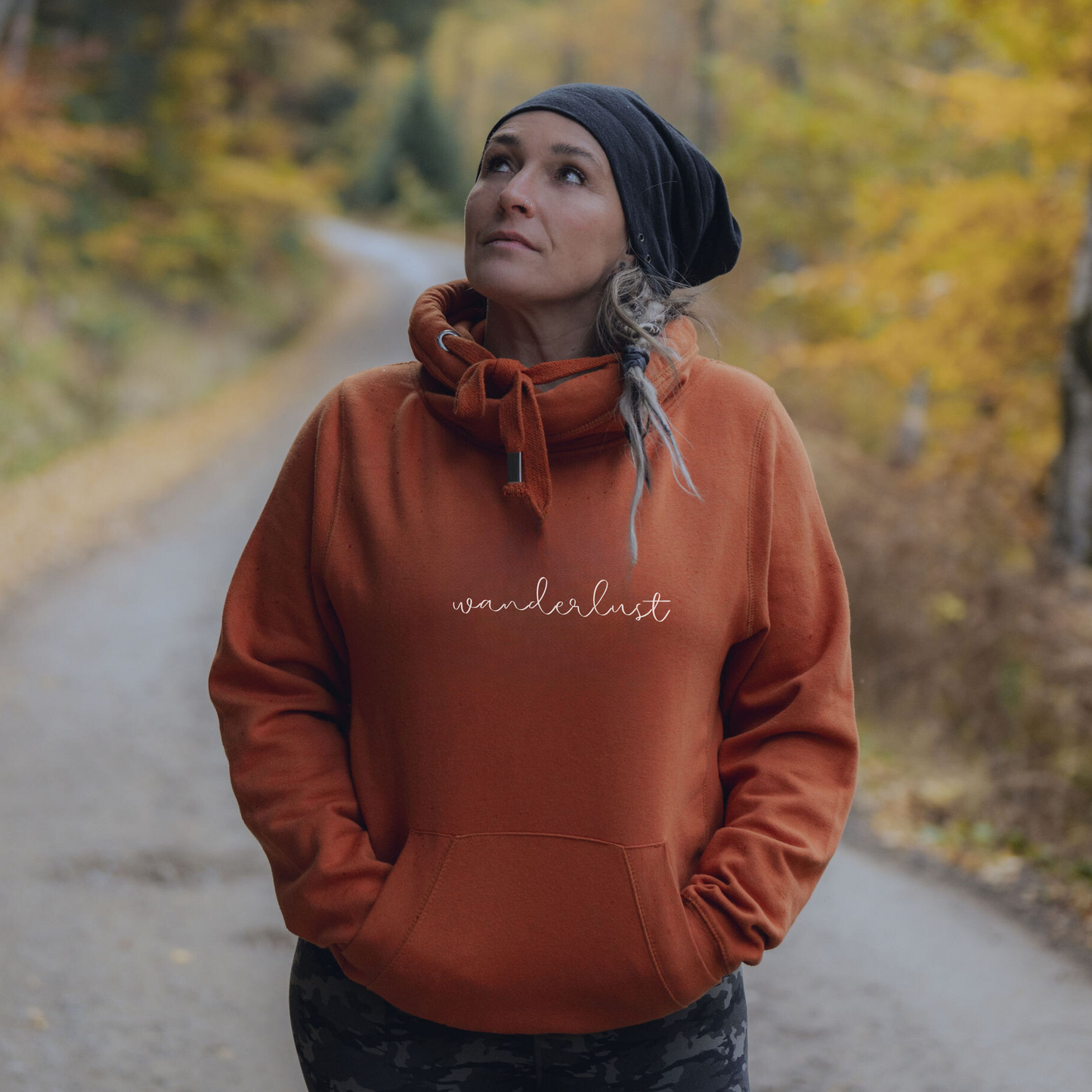 Wanderlust Cross Neck Hoodie
