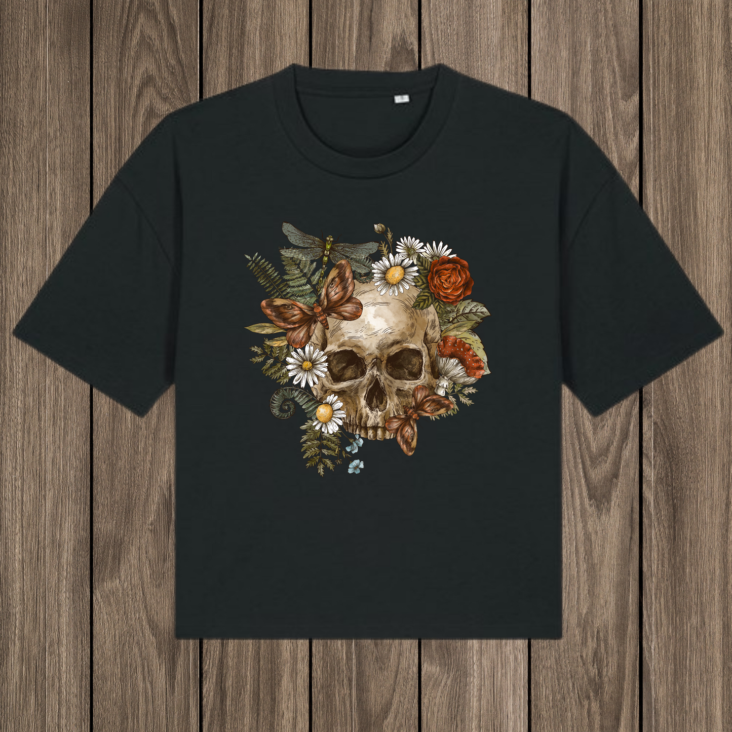 Floral Skull Boxy T