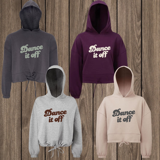 Dance It Off Cropped Oversized Hoodie