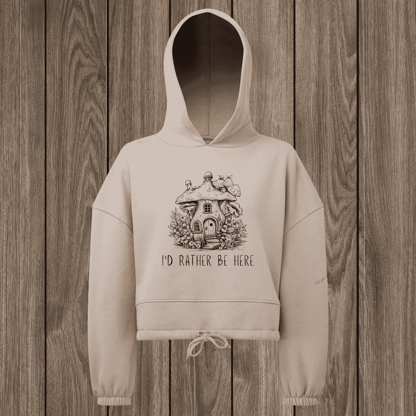 Fairy House Oversized Cropped Hoodie