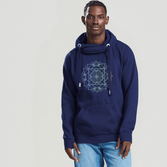Mandala Cross Neck Hoodie